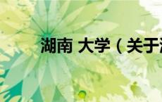 湖南 大学（关于湖南 大学的介绍）