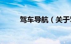 驾车导航（关于驾车导航的介绍）