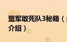 盟军敢死队3秘籍（关于盟军敢死队3秘籍的介绍）