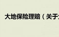 大地保险理赔（关于大地保险理赔的介绍）