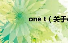 one t（关于one t的介绍）