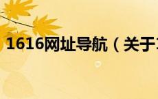 1616网址导航（关于1616网址导航的介绍）