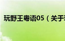 玩野王粤语05（关于玩野王粤语05的介绍）