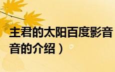主君的太阳百度影音（关于主君的太阳百度影音的介绍）