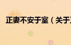 正妻不安于室（关于正妻不安于室的介绍）