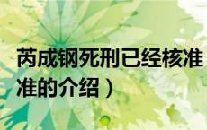 芮成钢死刑已经核准（关于芮成钢死刑已经核准的介绍）