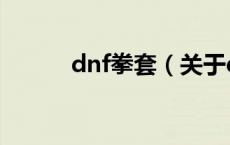 dnf拳套（关于dnf拳套的介绍）