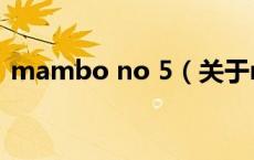 mambo no 5（关于mambo no 5的介绍）