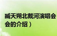 臧天朔北戴河演唱会（关于臧天朔北戴河演唱会的介绍）