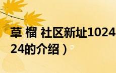 草 榴 社区新址1024（关于草 榴 社区新址1024的介绍）