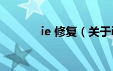 ie 修复（关于ie 修复的介绍）