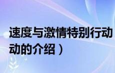 速度与激情特别行动（关于速度与激情特别行动的介绍）