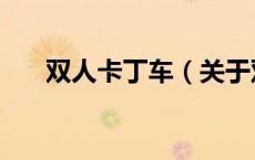 双人卡丁车（关于双人卡丁车的介绍）