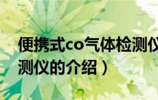 便携式co气体检测仪（关于便携式co气体检测仪的介绍）
