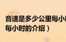 音速是多少公里每小时（关于音速是多少公里每小时的介绍）
