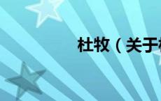 杜牧（关于杜牧的介绍）