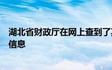 湖北省财政厅在网上查到了其会计从业资格证书编号及相关信息