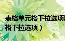 表格单元格下拉选项里名单在哪里（表格单元格下拉选项）