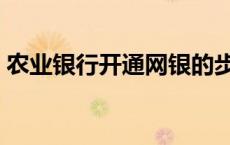 农业银行开通网银的步骤（开通网银的步骤）