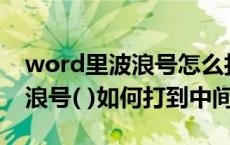 word里波浪号怎么打出来（Word里面的波浪号( )如何打到中间）