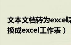 文本文档转为excel表格（纯文本文档如何转换成excel工作表）