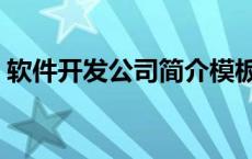 软件开发公司简介模板（软件开发公司简介）