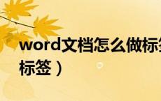 word文档怎么做标签贴（word文档怎么做标签）