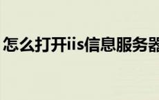 怎么打开iis信息服务器（iis服务器怎么打开）