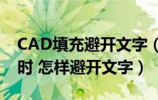CAD填充避开文字（请问在CAD在填充图案时 怎样避开文字）