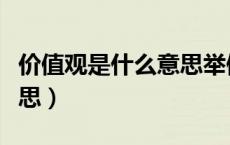 价值观是什么意思举例说明（价值观是什么意思）