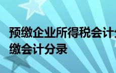 预缴企业所得税会计分录、企业所得税汇算清缴会计分录