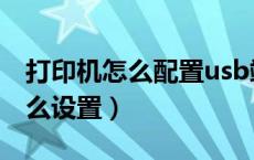打印机怎么配置usb端口（usb打印机端口怎么设置）