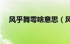 风乎舞雩啥意思（风乎舞雩乎什么意思）