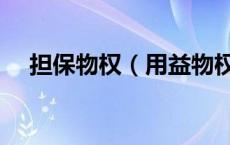 担保物权（用益物权和担保物权的区别）