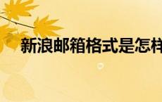 新浪邮箱格式是怎样的（新浪邮箱格式）