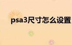 psa3尺寸怎么设置（psa3尺寸是多少）