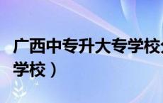 广西中专升大专学校分数线（广西中专升大专学校）