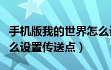 手机版我的世界怎么设置传送点（我的世界怎么设置传送点）