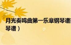 月光奏鸣曲第一乐章钢琴谱简单版（月光奏鸣曲第一乐章钢琴谱）