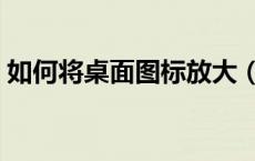 如何将桌面图标放大（怎么把桌面图标放大）