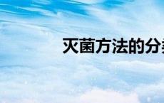 灭菌方法的分类（灭菌方法）