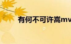 有何不可许嵩mv（有何不可许嵩）