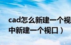 cad怎么新建一个视口（CAD中 怎样在布局中新建一个视口）