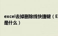 excel去掉删除线快捷键（Excel表格中文字删除线的快捷键是什么）