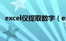 excel仅提取数字（excel只提取数字部分）