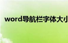 word导航栏字体大小的设置（word导航）