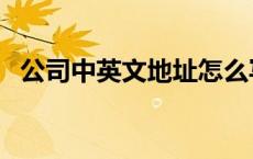 公司中英文地址怎么写（英文地址怎么写）