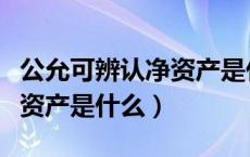公允可辨认净资产是什么科目（公允可辨认净资产是什么）