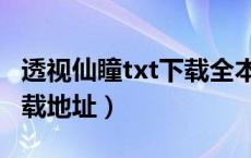透视仙瞳txt下载全本（极品仙瞳的txt全集下载地址）