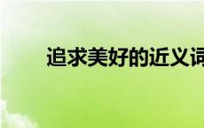 追求美好的近义词（美好的近义词）